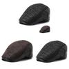 Men Beret Hats Ear Protection Cap Warm Winter Protection Leather Gifts Caps