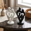 3D Printed Abstract Family Sculpture Unique Parent-Child Figurine  Desktop Decor