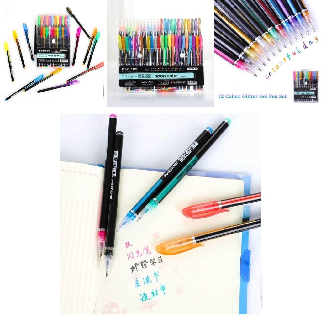 Basic Color Marker Set With 48 Fluorescent Pens For Students Art Projects And Doodle Creation