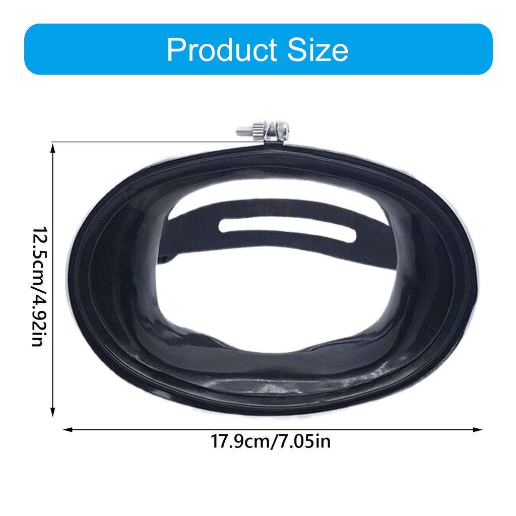 Oval Form Genomskinlig Panoramisk Goggles Läckagesäker Genomskinlig Vidvinkel Härdat Glas Snorkelmask Dykutrustning Hållbar