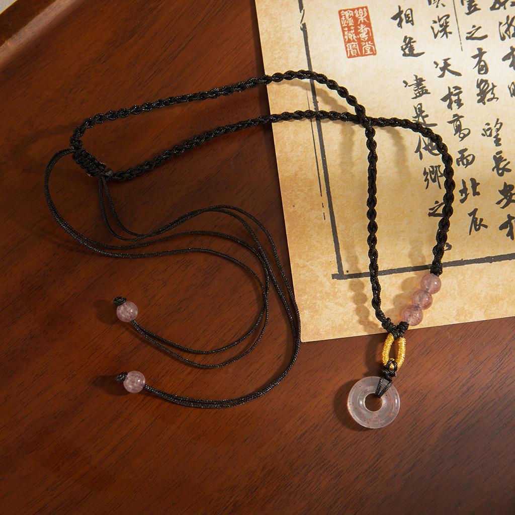 Star Safety Buckle Resin Necklace Female, Retro Niche Woven Pull Rope Temperament Collarbone Chain