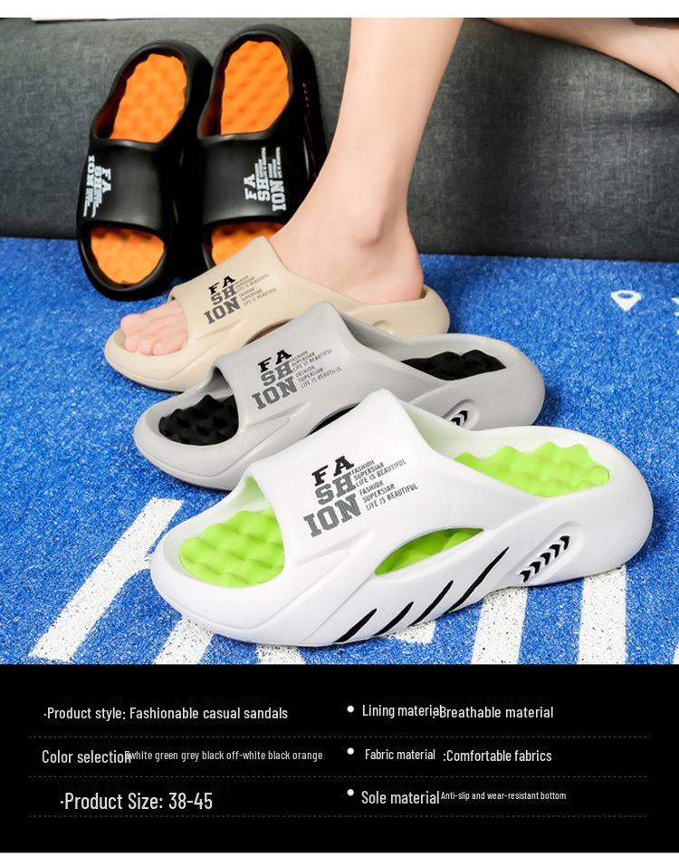 Two-Color Non-Slip Flip-Flops: Trendy Plus Size Beach Slippers for Men & Women