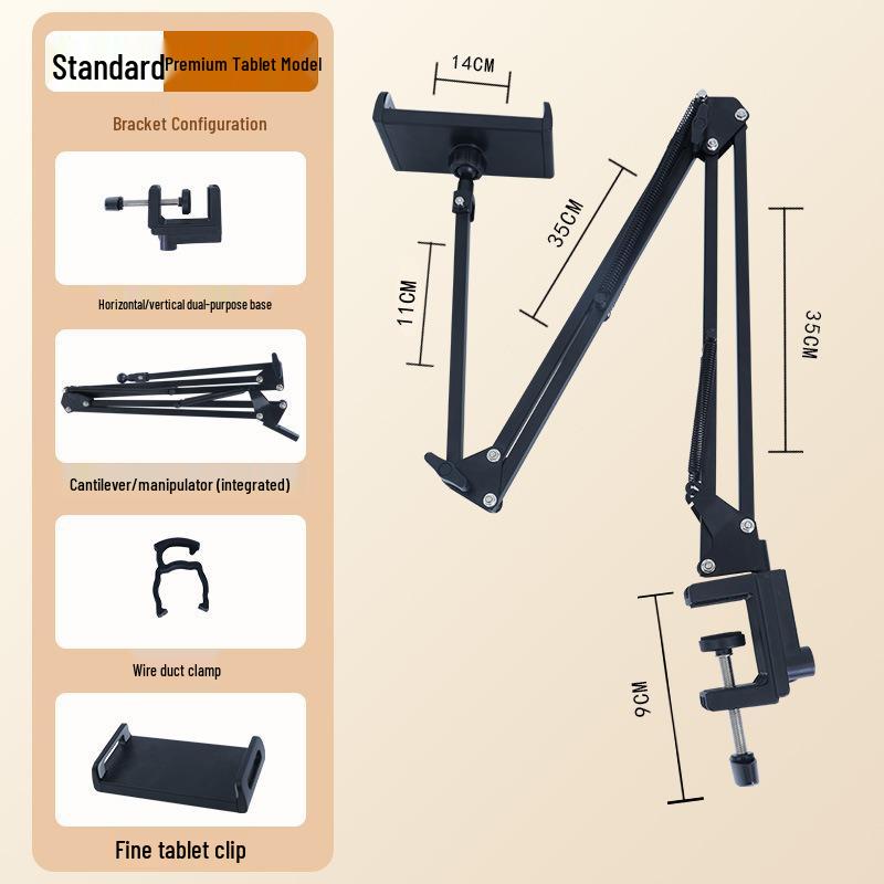 Universal Phone & Tablet Holder with Bluetooth for Bedside Streaming & Selfies