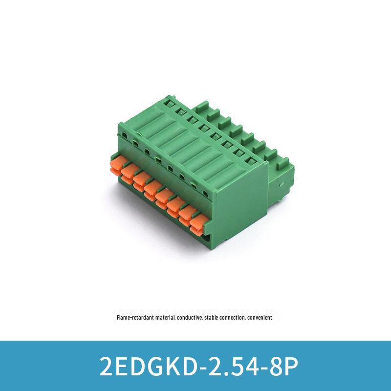 KF2EDGKD 2.54mm Screwless Spring Cage PCB Terminal Block Socket (3P/4P/6P/8P)