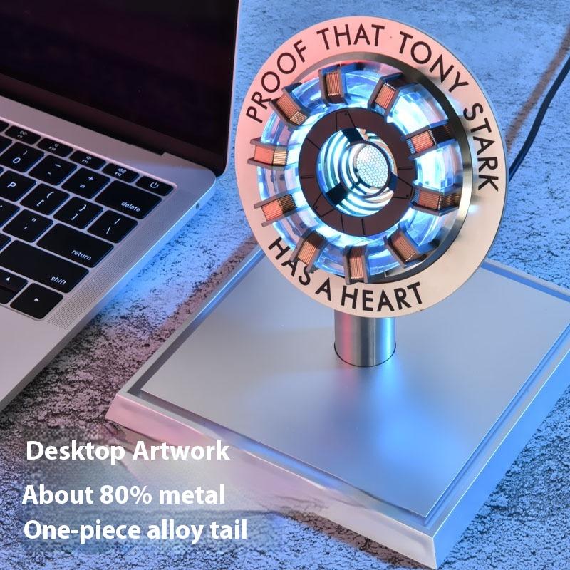 1:1 Scale Iron Man Mk1 Mk2 Arc Reactor Chest Light Tony Stark Heart Lamp Superhero Collectible Figure Christmas Gift