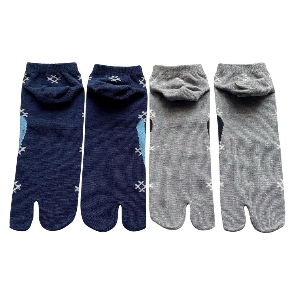 Mode Select Tabi Japanese Made In Short Set of 2 Men's Socks, Ankle-Length, Pattern, Thin, Japan, Length, (Colors Available)