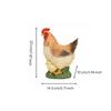 Hen Statue with Chick Outdoor Mother and Hand-Painted for Patio