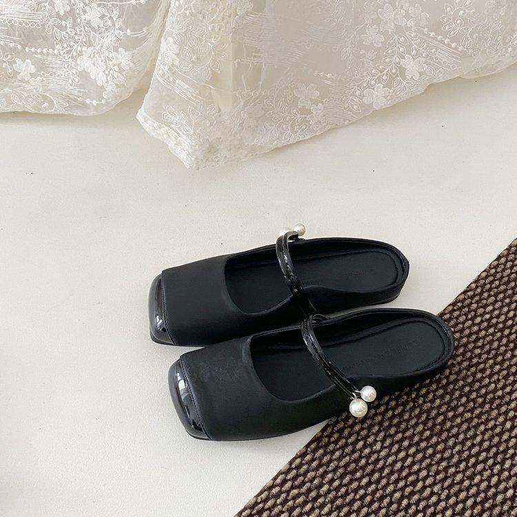 

Shoes Summer Flat Bottom Bottom Single Shoes Camellia Mary Jane Ancient Style Shoes with Cheongsam Horse Skirt 40 чорний