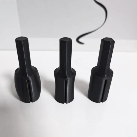 3Pcs Electric Drill Bits Lightweight 3D Printed Black Matte Finish Multi-Size Electric Drill Accessories DIY Tools