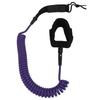7mm 10Ft Surfing Foot Rope Adjustable Elastic TPU Surfboard Leg Straps Stand Up Paddle LeashPurple