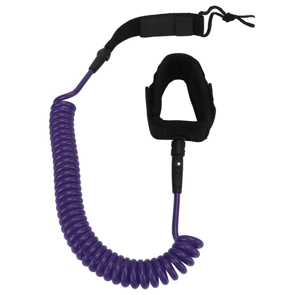 7mm 10Ft Surfing Foot Rope Adjustable Elastic TPU Surfboard Leg Straps Stand Up Paddle LeashPurple