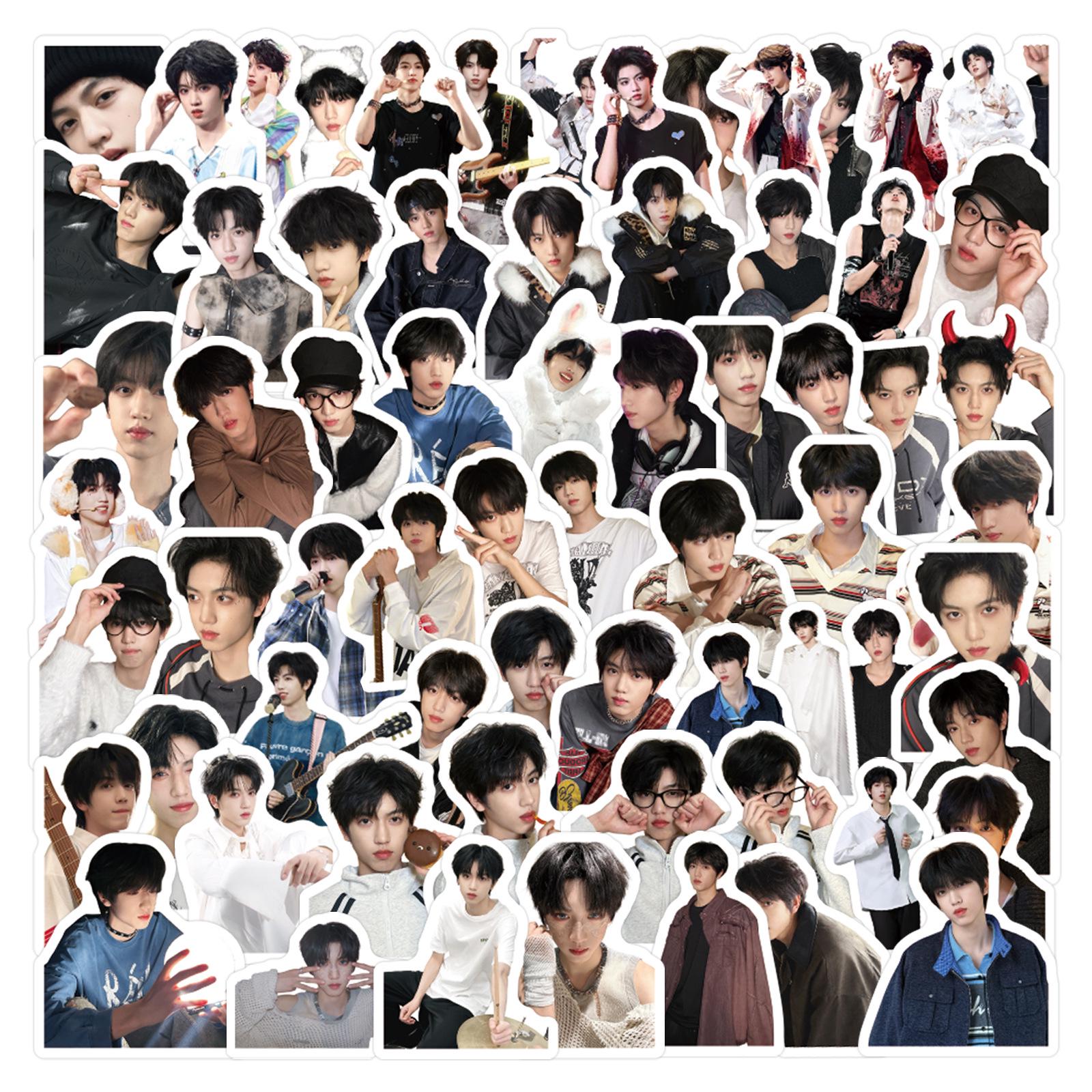 100 Sheets Fengjun 4th Gen Boy Band Zhang Guiyuan High Aesthetic Celebrity Stickers - Small, In Stock