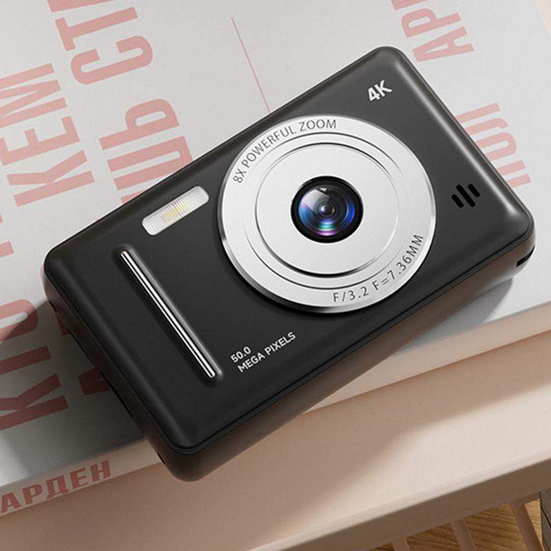 1 Set Dual Camera Flash 50 Million Pixels Auto Focus Intelligent Anti-Shake Entry-Level Camera 4K Retro Ccd Digital Camera