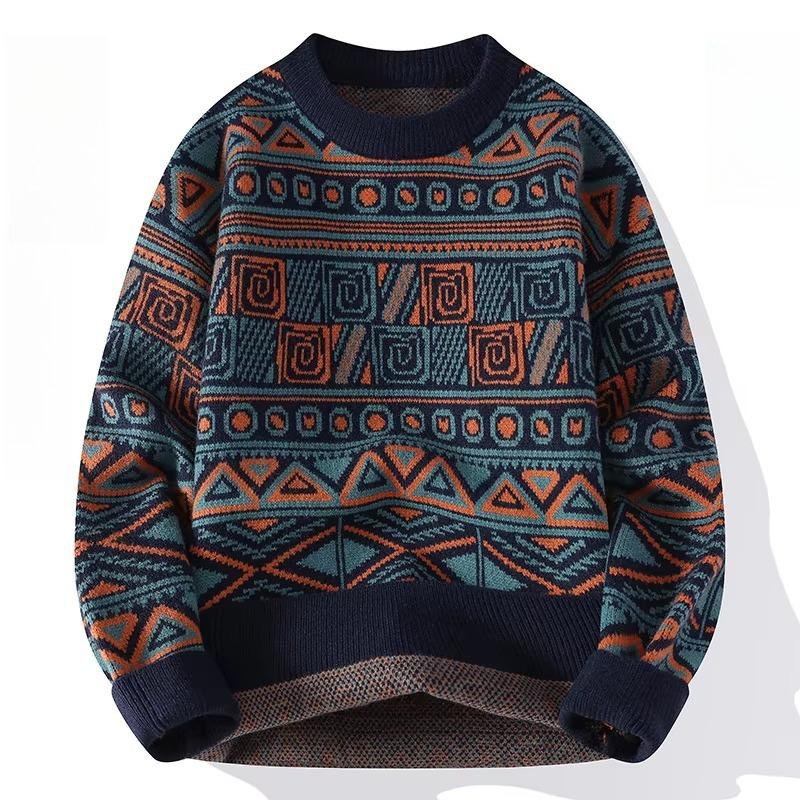 Maglioni alla Moda da Uomo Maglioni Invernali da Uomo Stile Coreano Maglione Caldo da Uomo Girocollo Maglioni da Uomo Autunno Uomo