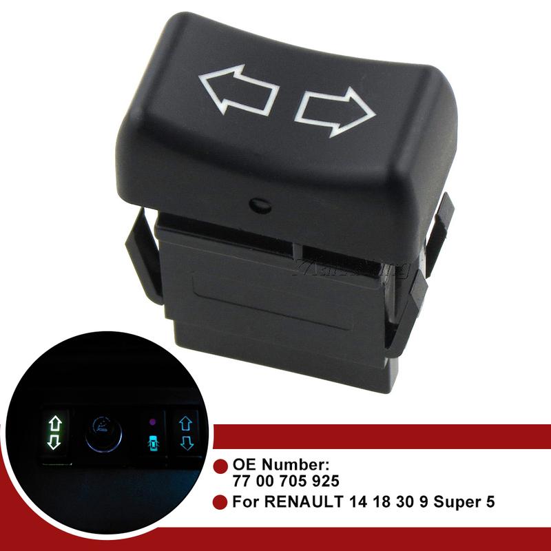 Car Electric Window Switch Control Glass Lifter Regulator Button 7700705925 For RENAULT 14 / 18 / Super 5 / 30 / 9 18 Bariable