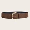 Women Trendy Pin Buckle Waistbands Maillard Styles Luxury Design Suede Leather Wide Belt Casual Versatile Business Waist Strap