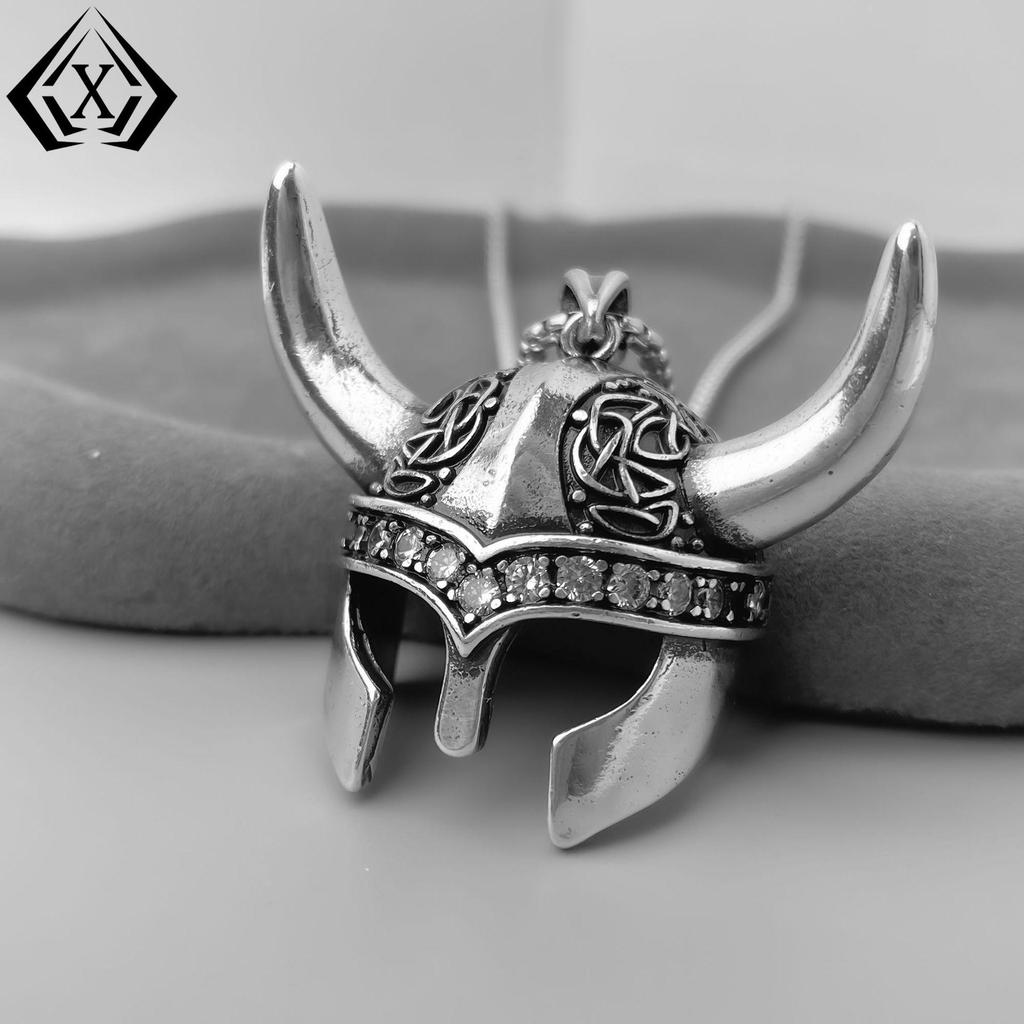 Punk Gothic Helmet Pendant Necklace - Edgy, Dark Style