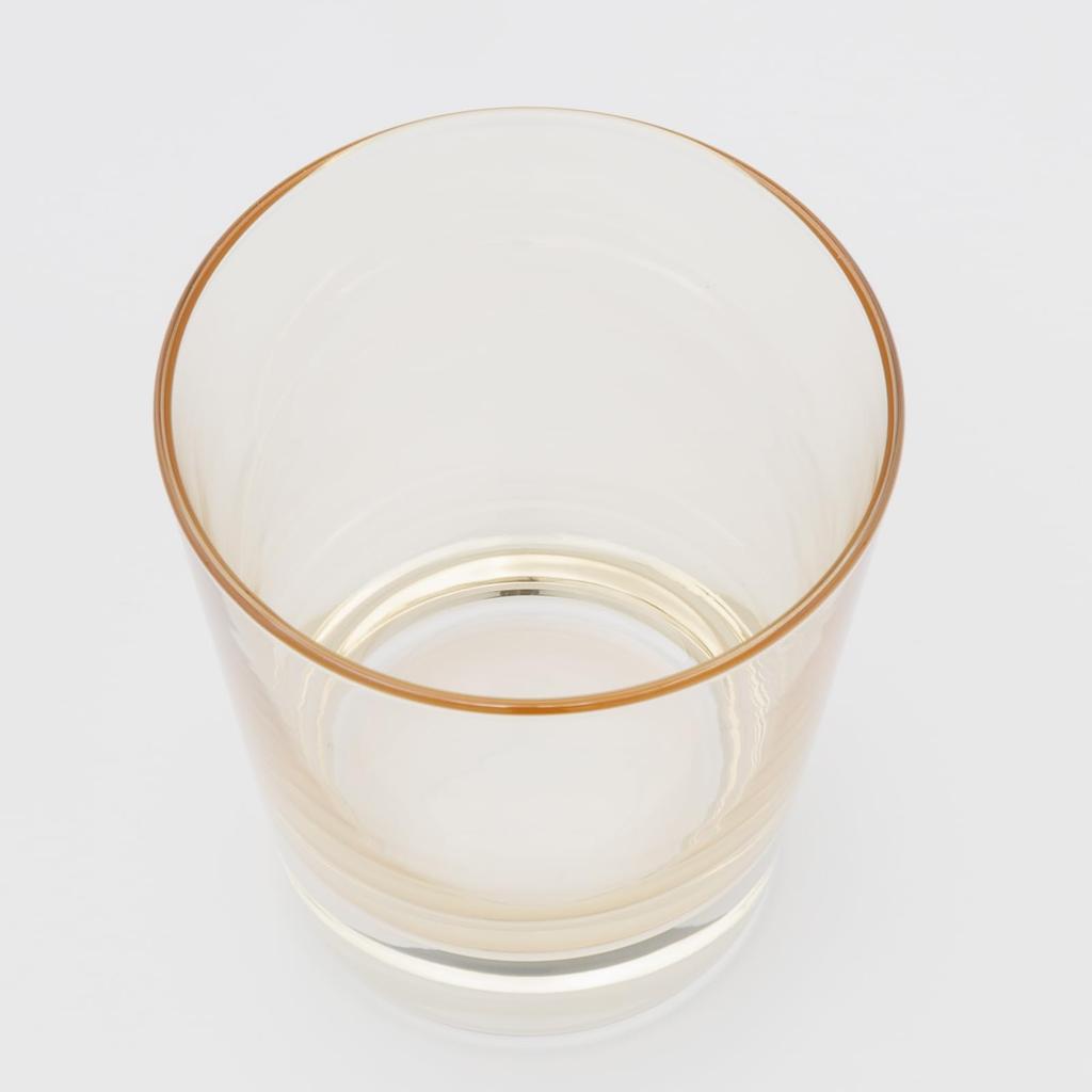 Otsuka Glass "Pinsel" Rocks Glass, Old Style, Approx. 210ml, Amber Brown, Made in Japan, 6278-725-4-1P