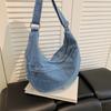 Crossbody Bag Large Capacity Denim Bag Women's Retro Shoulder Bag