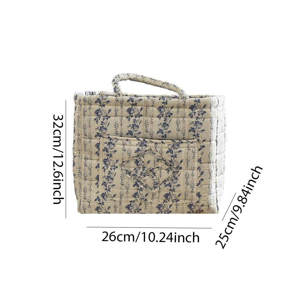 Cloth Storage Basket Foldable Debris Organizing Bag Washable Clothes Hamper Vintage Floral Design Laundry Storage Bin Home Decor