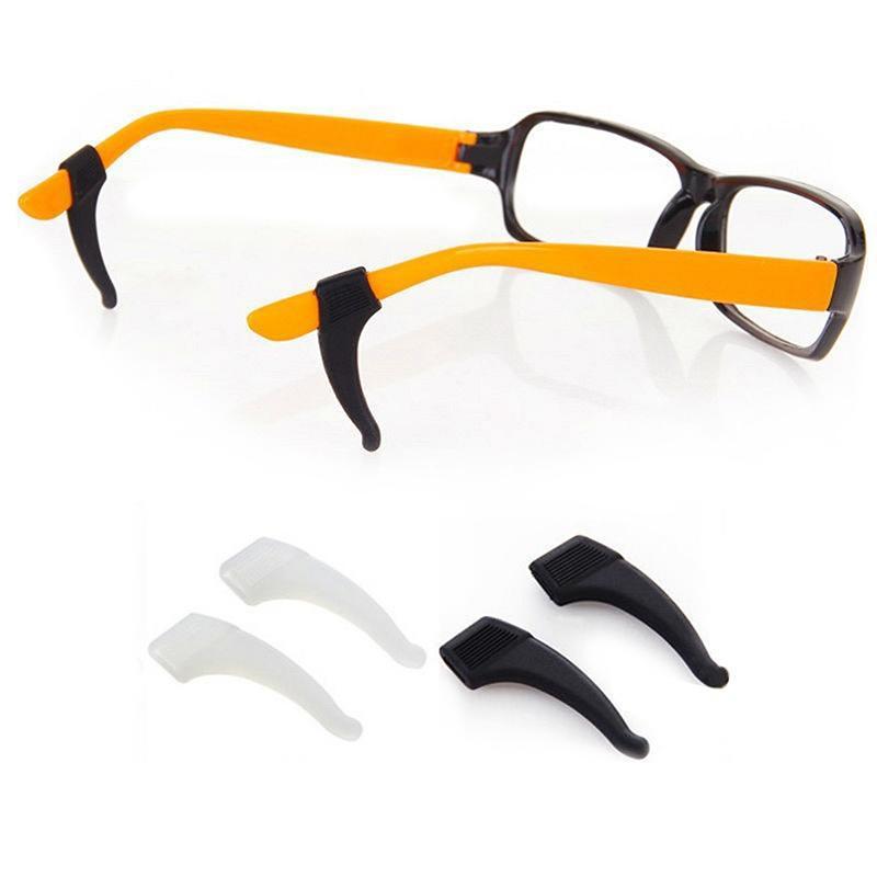 5 Pair Glasses Ear Grip Anti-slip Cover Anti-lost Silicone Ear Hook Glasses Legs Sleeve Holder Glasses Rubber Ring Accessories