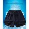 Pantalones Cortos Deportivos de Dos Piezas Falsas de Verano para Hombre y Mujer Secado Rápido Tres Puntos Running Entrenamiento Fitness Forro Pantalones Cortos Deportivos