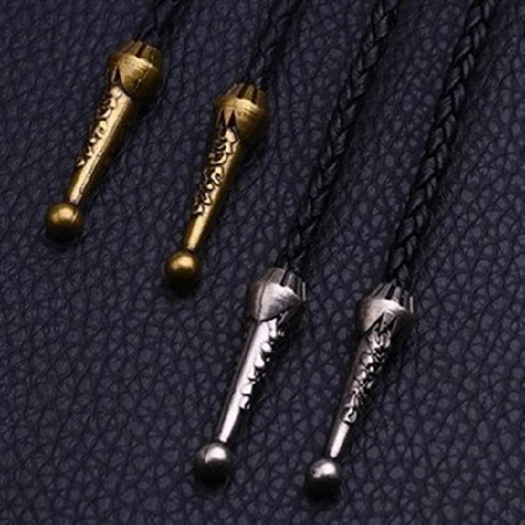 Bolo Tie for Men Western Cowboy Style Necktie with Carved Cicada Buckle Decors