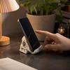 Halloween Skeleton Phone Stand for Desk - Creative Resin Figurine Holiday Decoration for Home