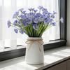 Artificial Violet Realistic Long Stem Fake Flower Home Office Wedding Party Table Centerpiece Indoor Outdoor Faux Bloom Decoration