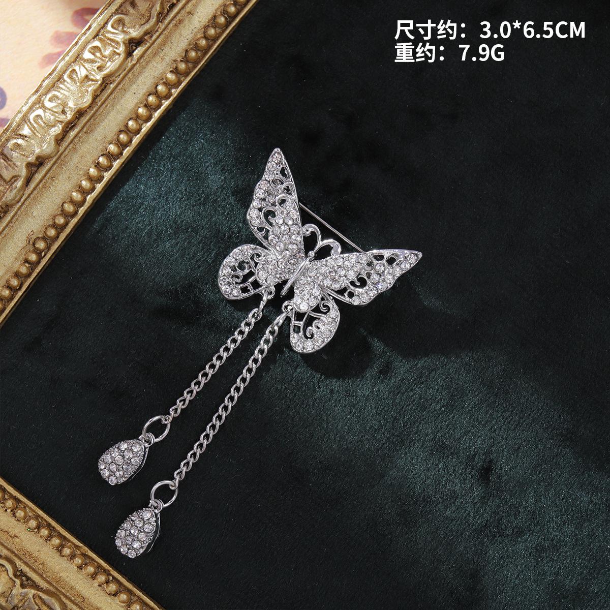 

Niche High-End сплав горный хрусталь брошь с бриллиантами бабочка кулон булавка модная одежда аксессуары