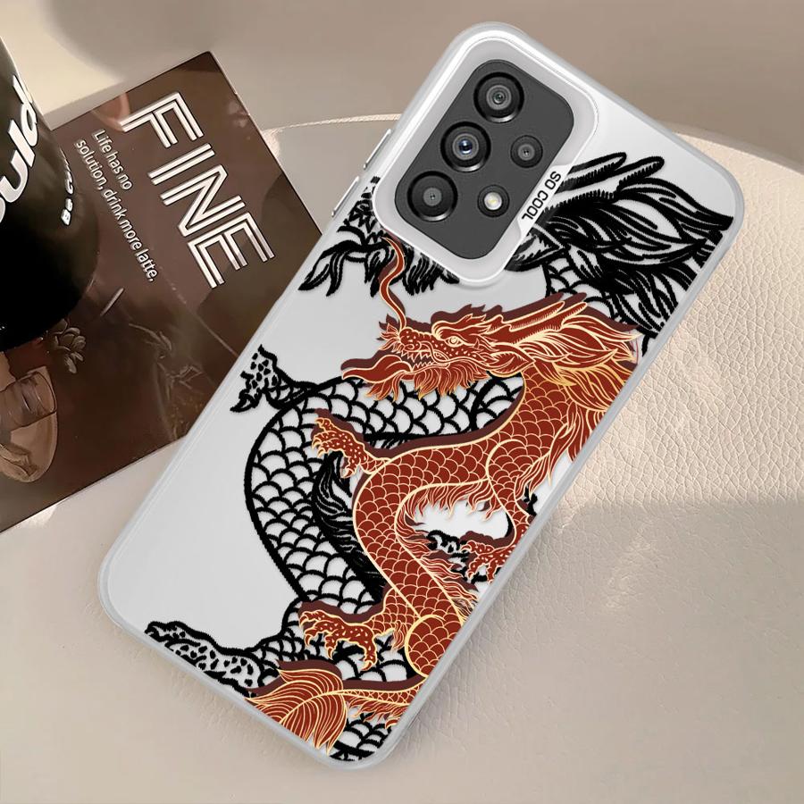 Case for Samsung Galaxy A14 A56 A54 A72 A32 A36 A25 A73 A17 A52 A13 A16 A34 A12 A23 A71 Phone Cover Dragon