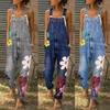 Women's Summer Denim Overalls – Classic, High-Quality, Loose Straight-Leg with Print