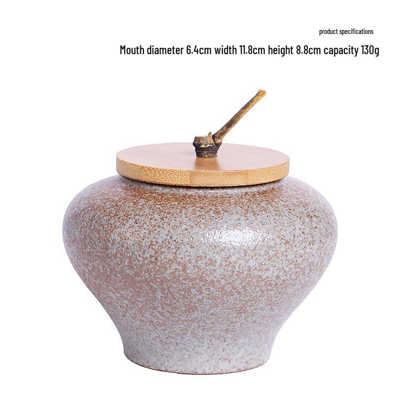 Ink Wash Style Retro Ceramic Tea Caddy