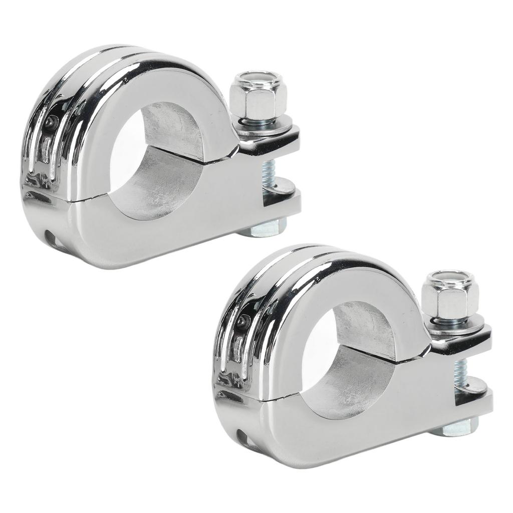 Footpeg P Clamp Mounting Kit Aluminium Alloy Foot Rest Pedal Clamp Bracket for Motorcycle Silver