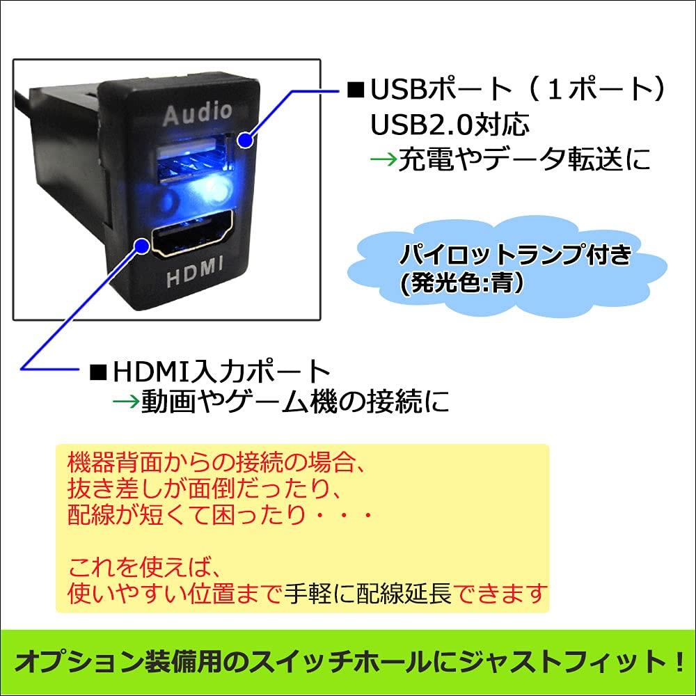 HDMI" + "USB" Extension Cable / Toyota Suzuki Daihatsu A Type / Compatible Product ac549