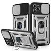 Cases For iPhone 16 15 14 13 12 11 Pro Max Plus Mini XR 8 7 Plus SE Shockproof Armor Slide Camera Lens Protection Cover