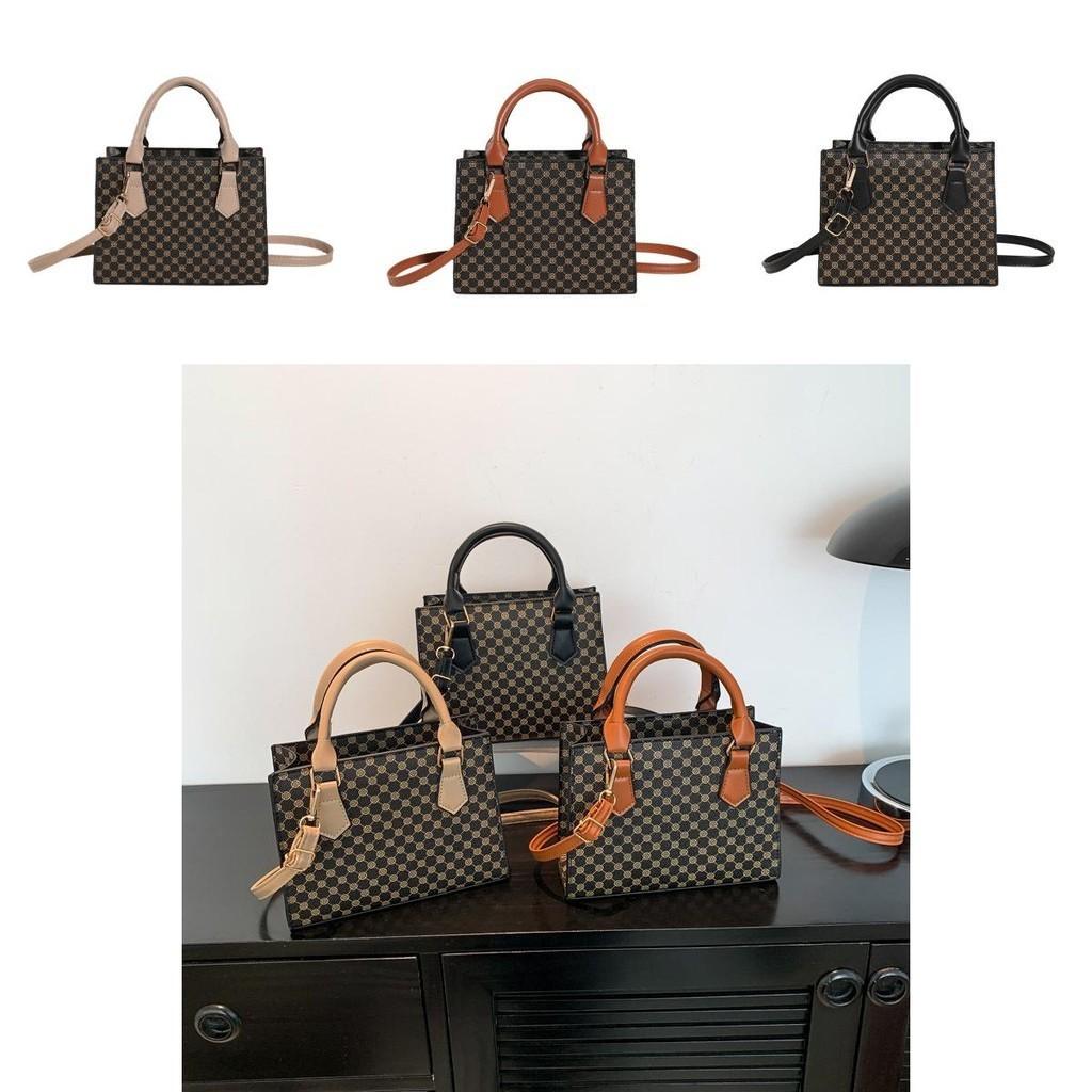 Fashionable Vintage Quilted Pu Leather Handheld Bag For Women Winter Street Style