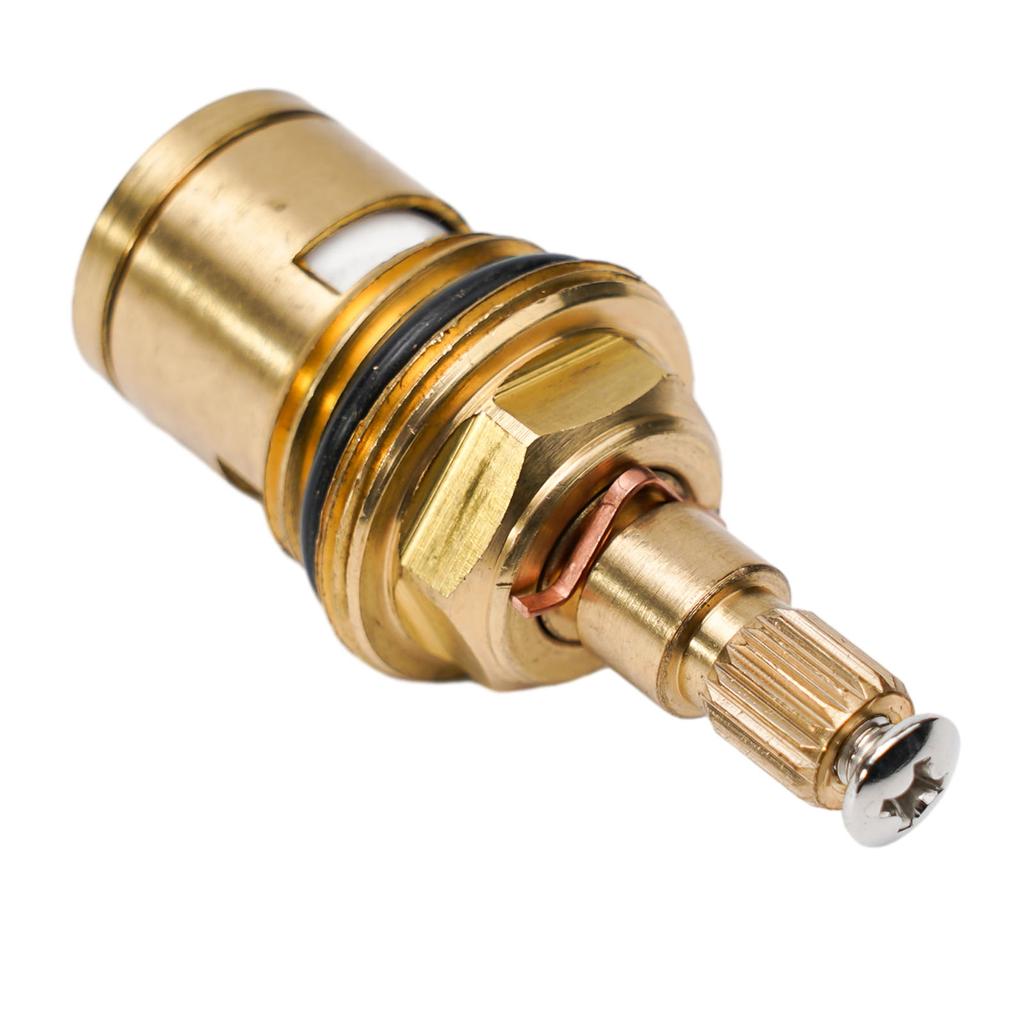1/2pc Replacement Tap Valves Brass Ceramic Disc Cartridge Inner Faucet Valve For Bathroom, Clockwise Or Anti-clockwise