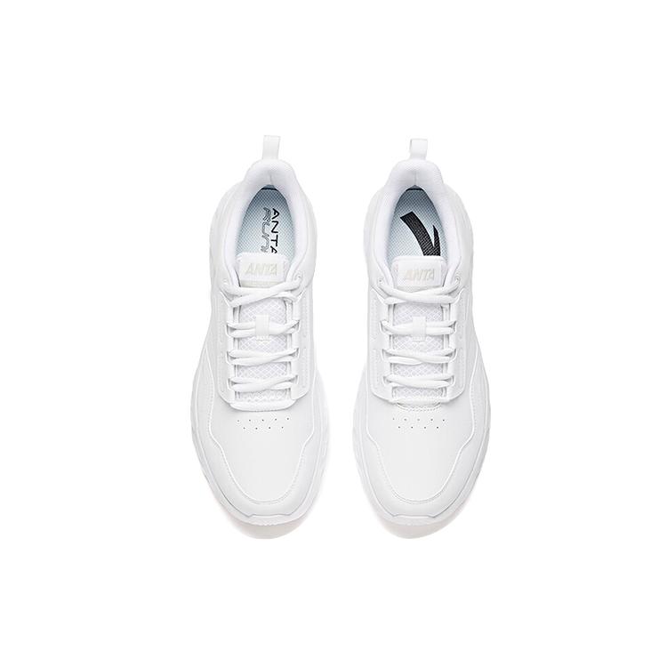 Anta Casual Cushioning Slip Resistant Abrasion Resistant Breathable Low top Running Shoes Men's White 912045524-4