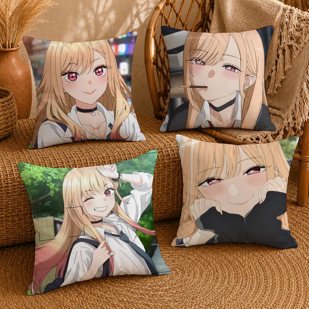 Charming KKitagawa MarinS Cushion Cover Ultra Soft Pillowcase CloudLike Comfort Fabric with Concealed Zipper