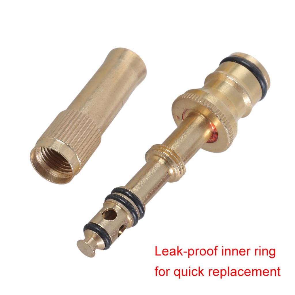 Spray Gun Hose Nozzle for Car Washing Gardening Replacement Adjustable Brass Nozzle Heavy Duty High Pressure Jet Nozzles