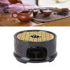 Teapot Warmer Tea Coffee Warmer Base Ceramic Heater with Spoon Lid and Candle Holder