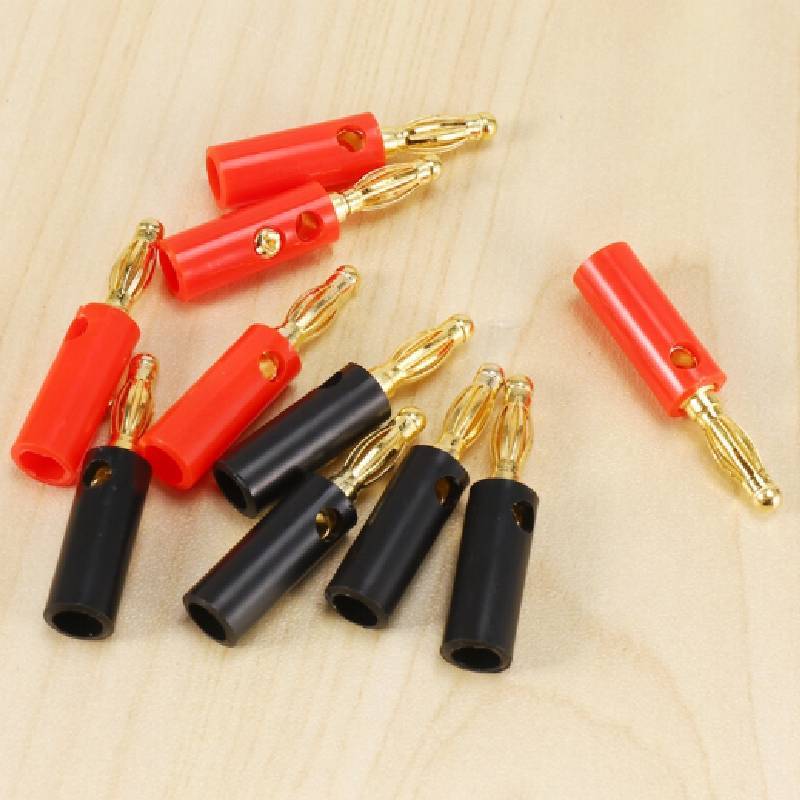 Audio Connector 4mm Gold Plated Lantern Plug With Screws For Diy Hifi Projects
