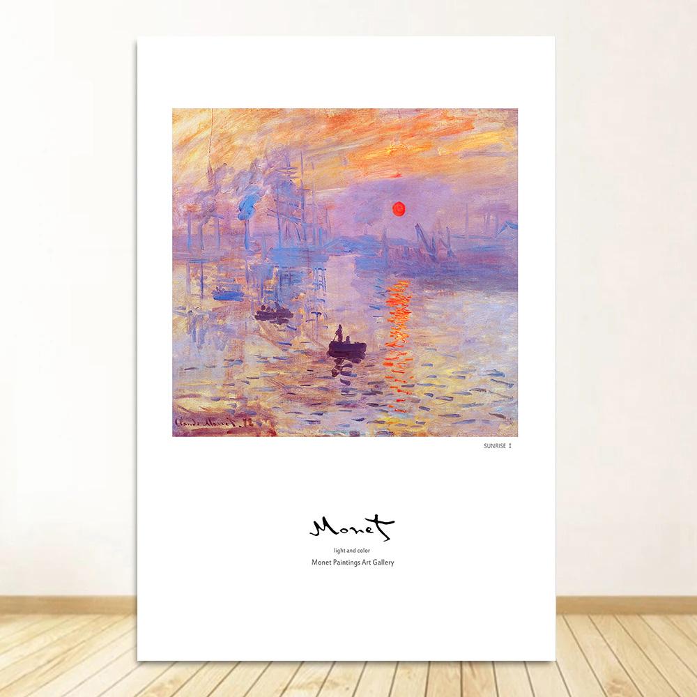 Claude Monet Klasická Umělecká Kolekce Obrazy Plátno Plakát a Tisky Nástěnné Umění Obrázky pro Halový Obývací Pokoj Domácí Dekorace Nástěnná Malba