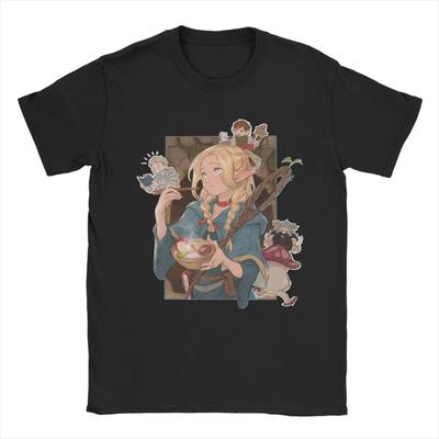 Delicious In Dungeon Dungeon Meshi T Shirts  100% Cotton Clothing Funny Short Sleeve O Neck Tee Shirt Printed T-Shirts
