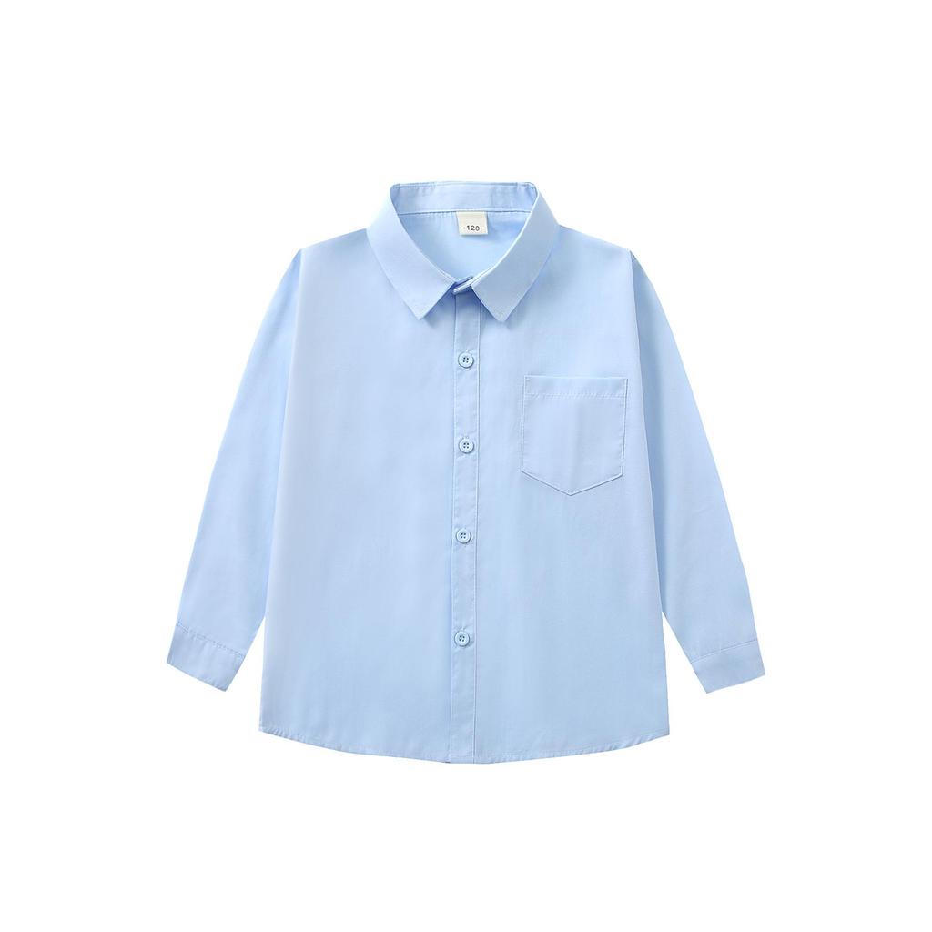 Boys' Blue School Uniform Shirt for Performances and Catwalks