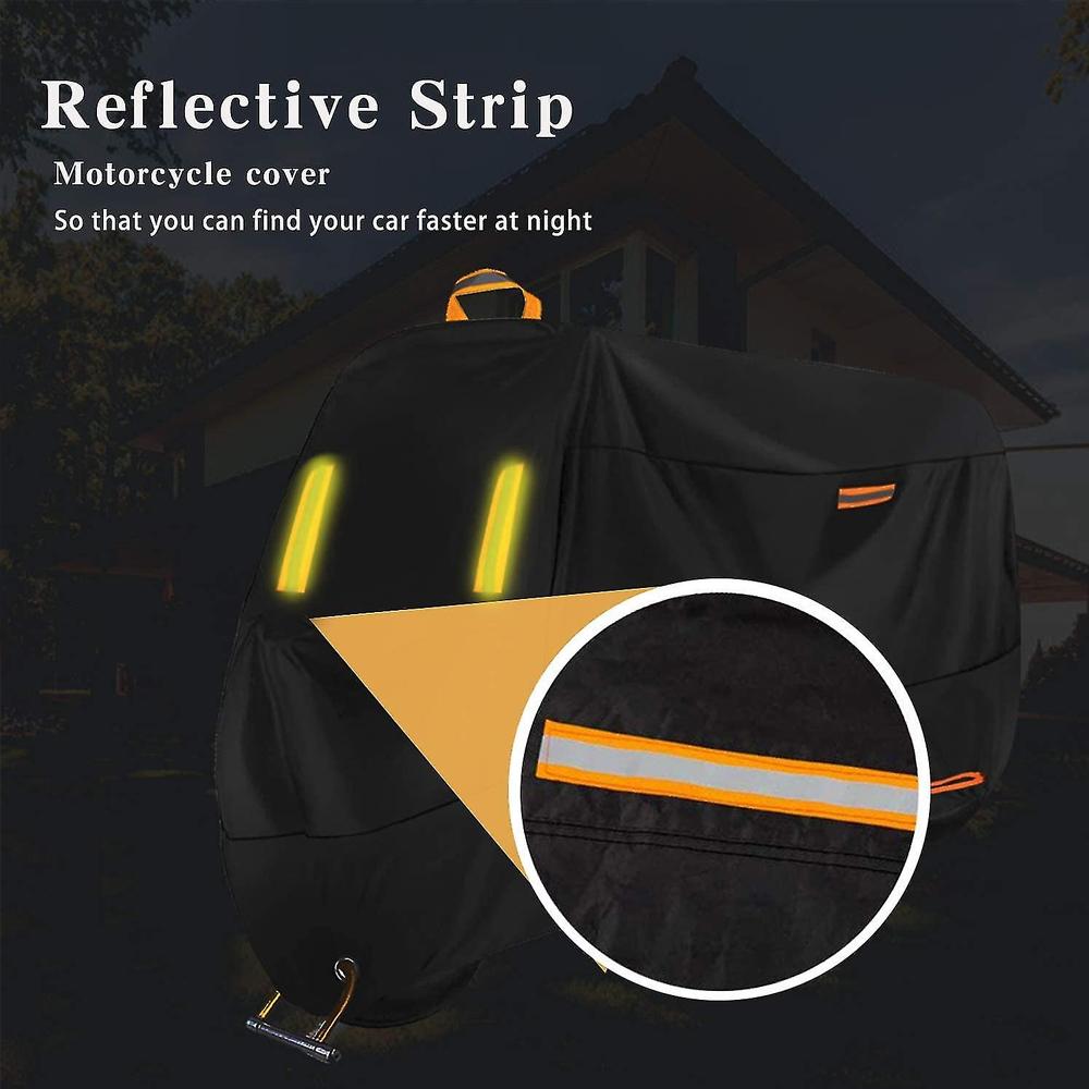 Motorcycle Cover Outdoor Waterproof Motorcycle Tarpaulin 210D Thickened Polyester UV Protective Cover for Motorcycle Scooters