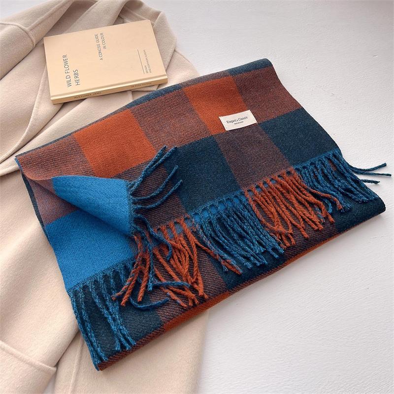 Warm Luxury Brand Cashmere Scarf Women Thick Print Shawl and Wraps Ladies Blanket Foulard Winter Pashmina Bandana Bufanda