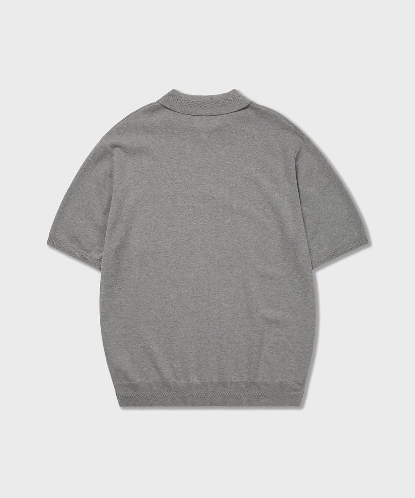 AMFEAST Essential Polo Half Knit Grey