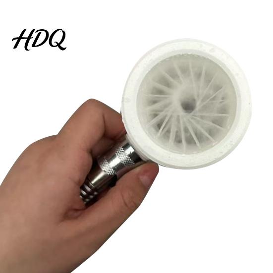 360-degree Shower Head High Pressure Handheld 3D Printed Flushing Adjustable Spray Cleaning Spiral Nozzle for Men Bathroom Accessories All-round